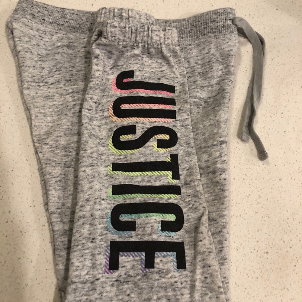 Justice Sweatpants worn once. Kids